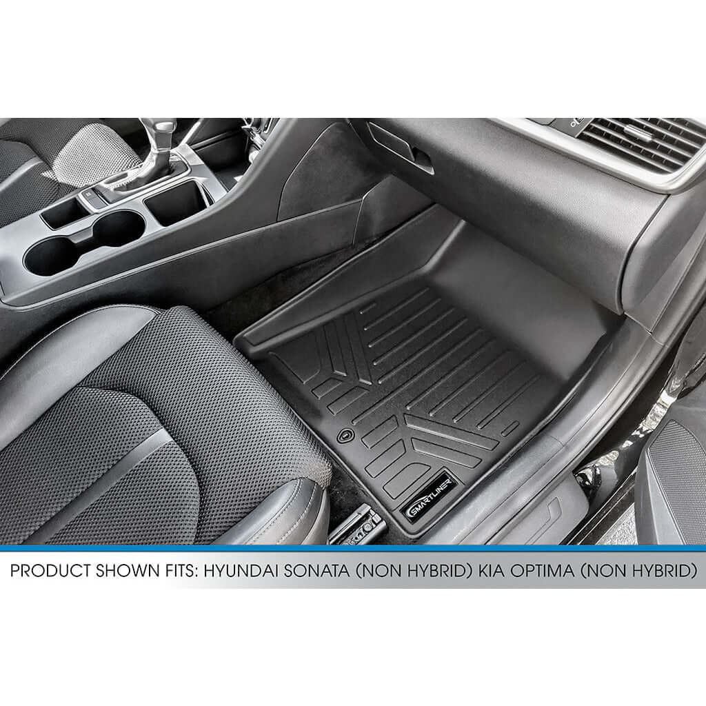 SMARTLINER Floor Liners for 2015-2021 Hyundai Sonata/2016-2020 Kia Optima (Non Hybrid)