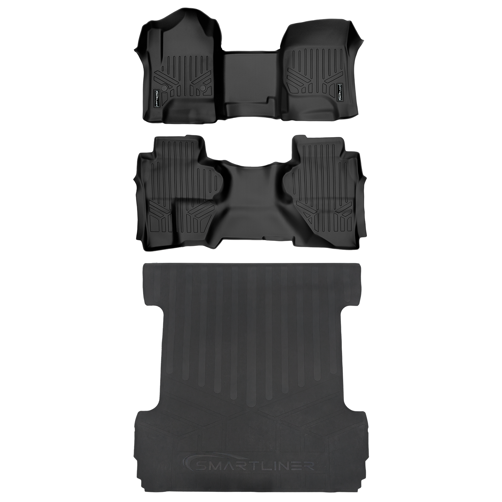 SMARTLINER Floor Liners for Double Cab 2019 Chevy Silverado 1500 LD (OTH)