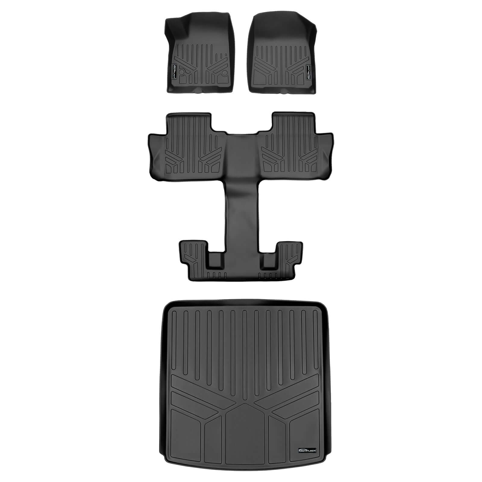 SMARTLINER Floor Liners for Black for 2020-2025 Cadillac XT6