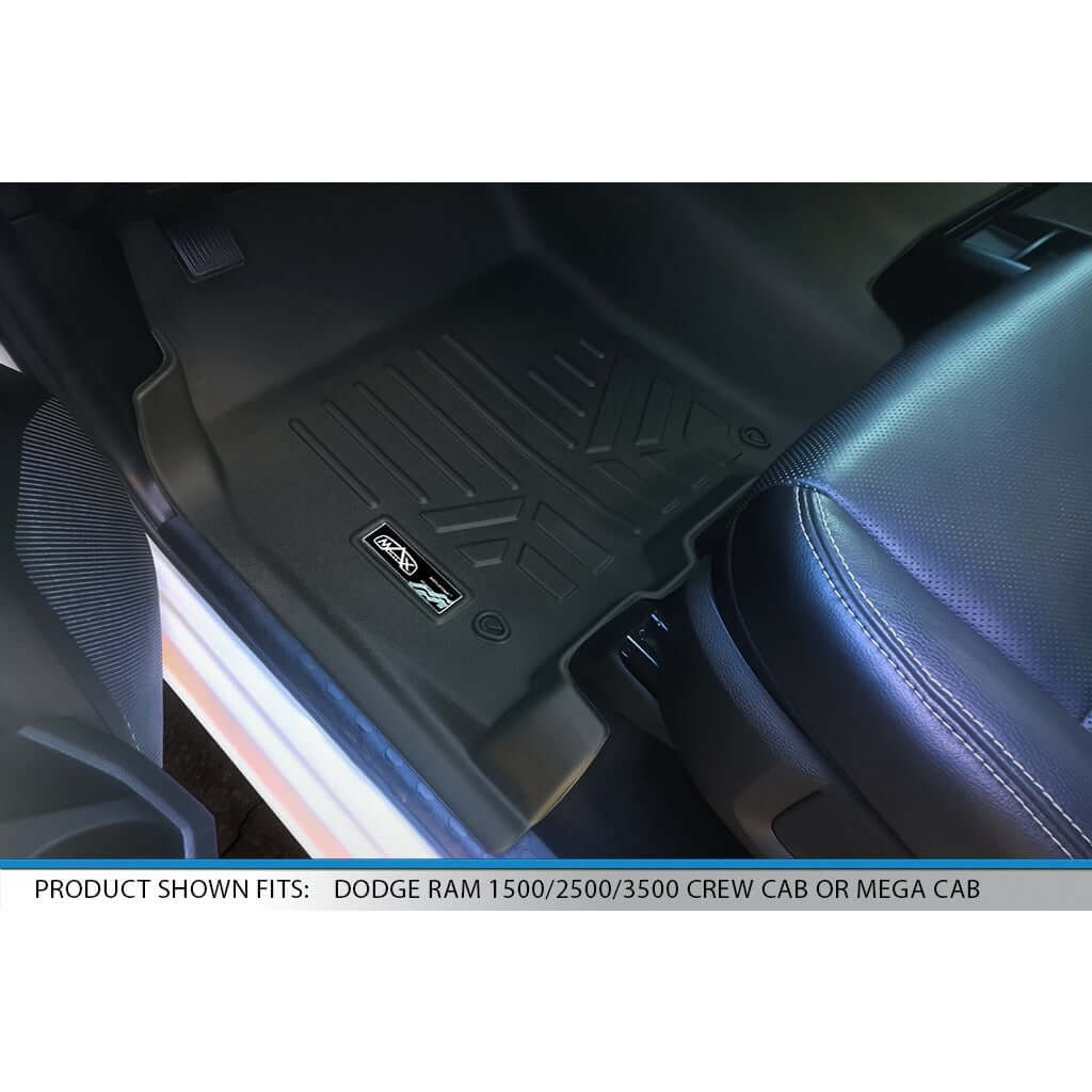 Smart Trim™ Floor Liners For 2012-2022 Ram 1500/2500/3500 Crew (4 Full Size Doors) (1st Row Bench)