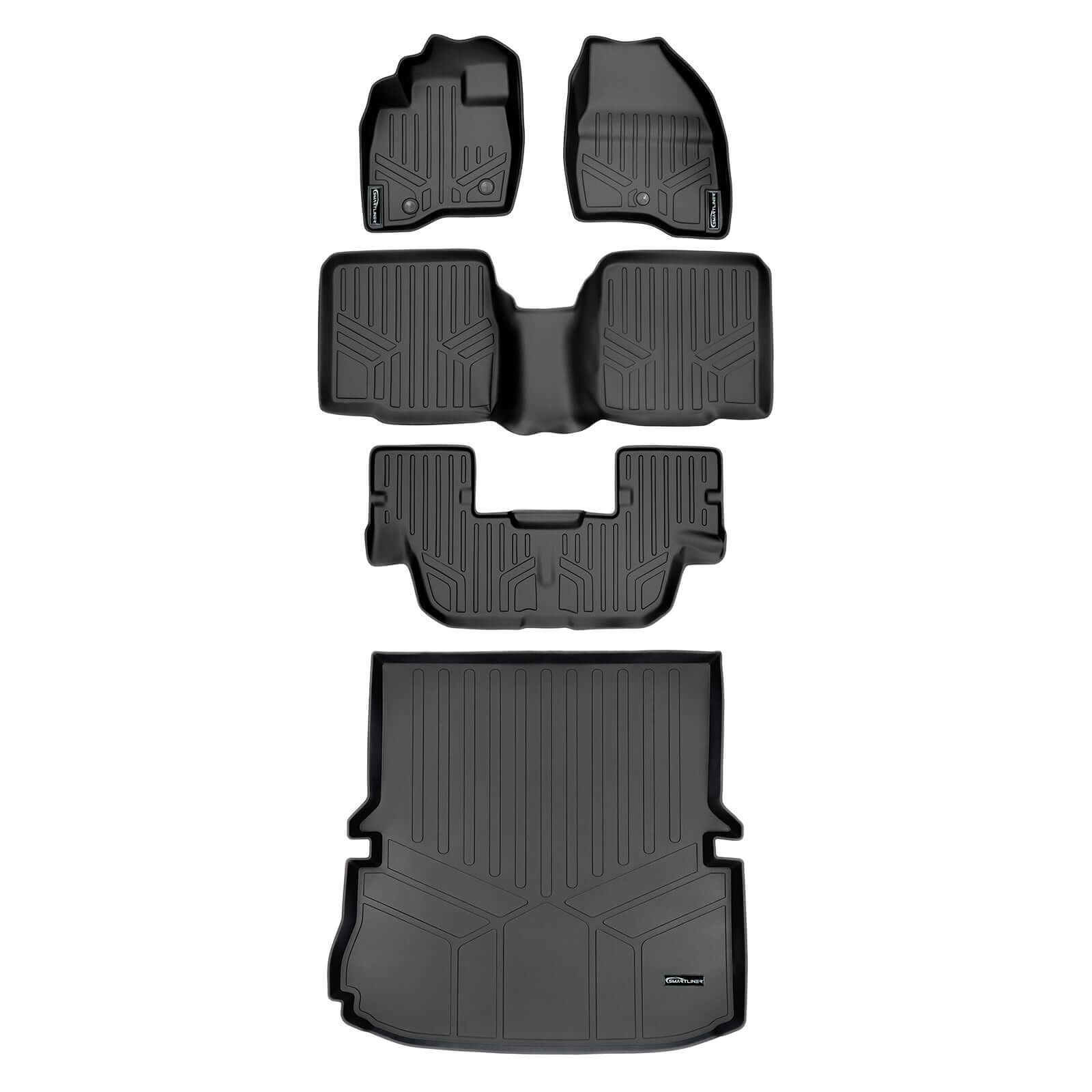 SMARTLINER Floor Liners for 2017-2019 Ford Explorer (without 2nd Row Center Console)