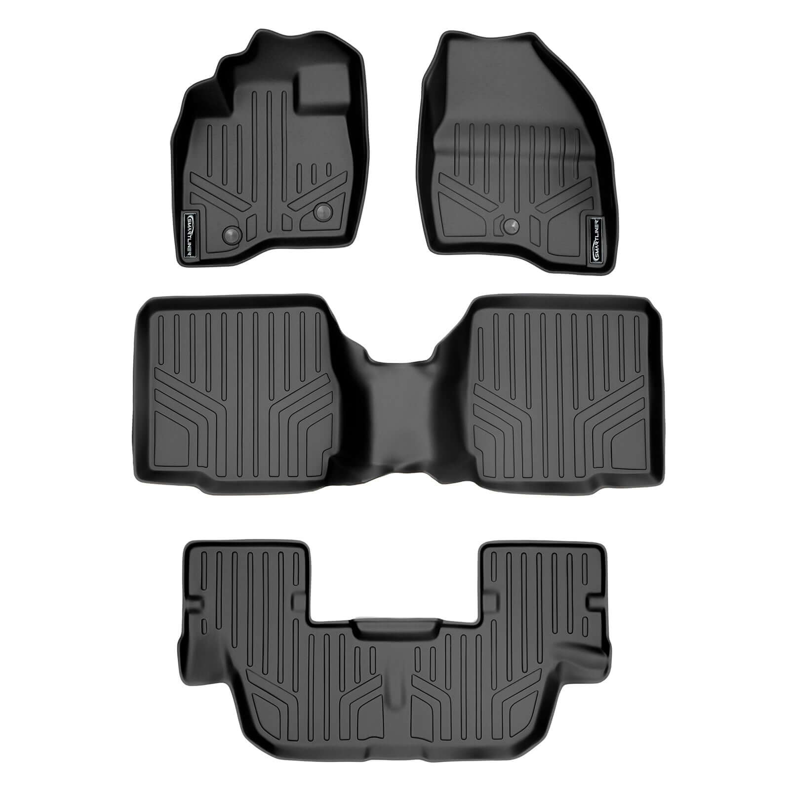 SMARTLINER Floor Liners for 2017-2019 Ford Explorer (with 2nd Row Center Console)