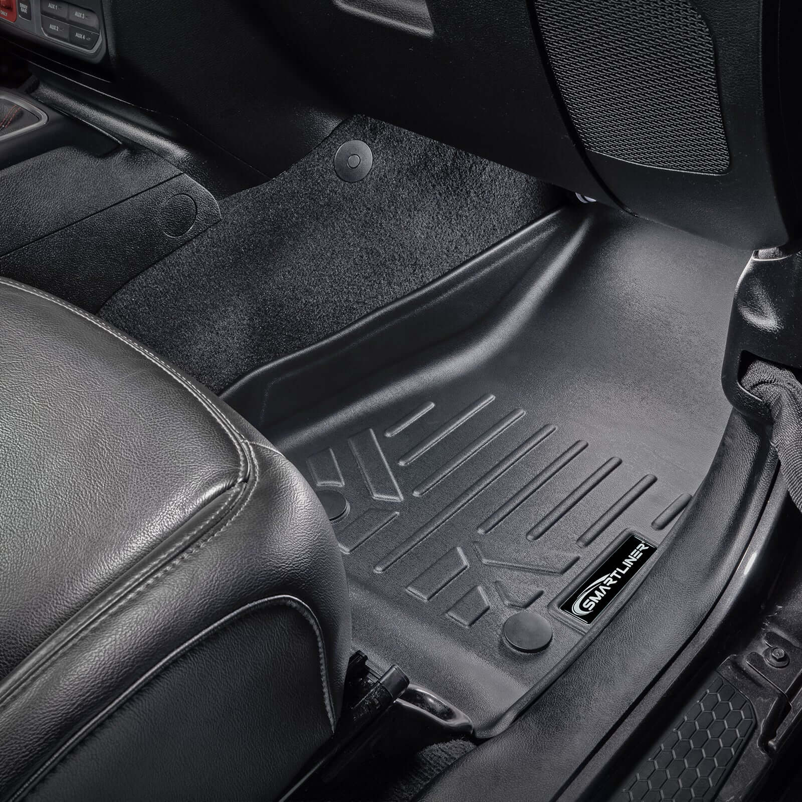 SMARTLINER Floor Liners for JL New Body 2018-2024 Jeep Wrangler Unlimited without Subwoofer (no JK)