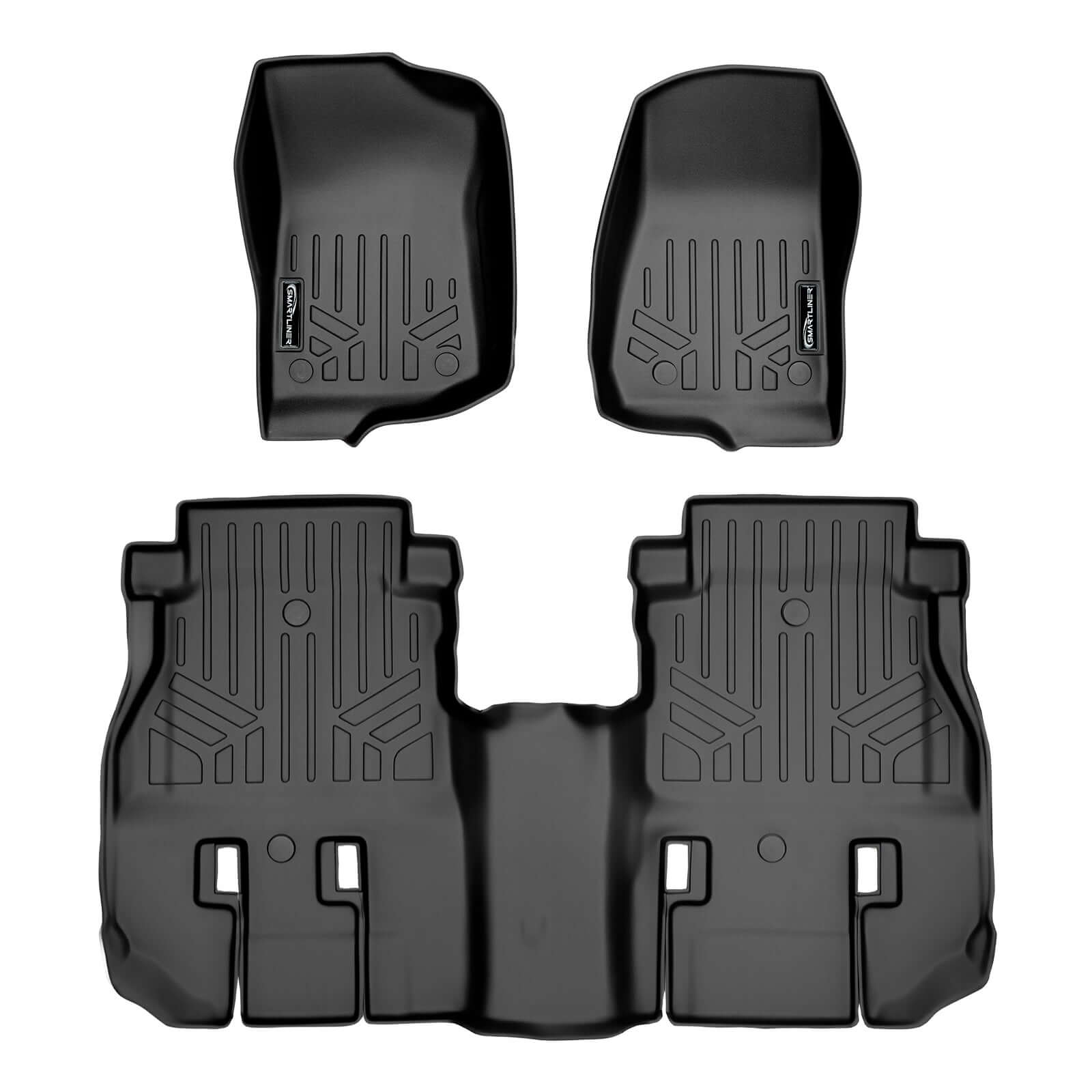 SMARTLINER Floor Liners for JL 2018-2024 Jeep Wrangler Unlimited 4-Door (JL New Body Style - not JK)