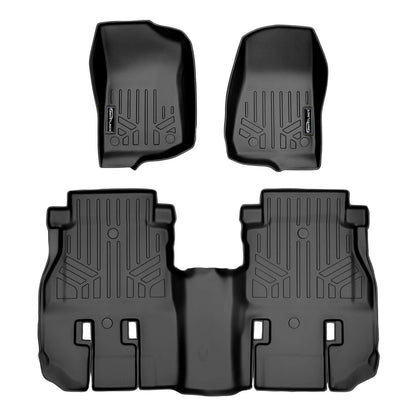 SMARTLINER Floor Liners for JL 2018-2024 Jeep Wrangler Unlimited 4-Door (JL New Body Style - not JK)