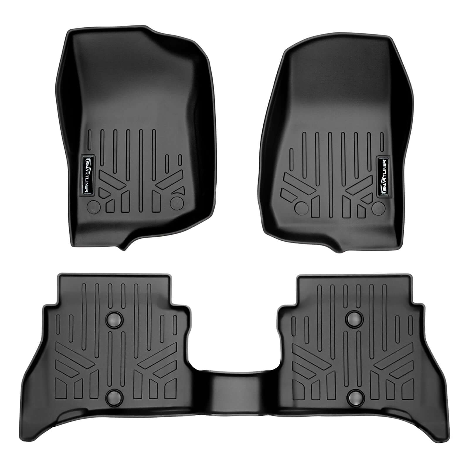 SMARTLINER Floor Liners for 2021-2025 Jeep Wrangler 4xe (Without Trail-Rail system)