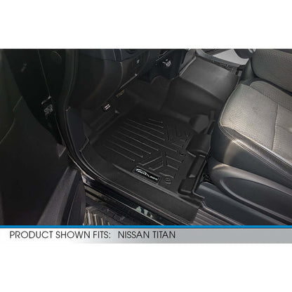 SMARTLINER Floor Liners for 2017-2024 Nissan Titan Crew Cab (1st Row Bench) With Under-Seat Storage