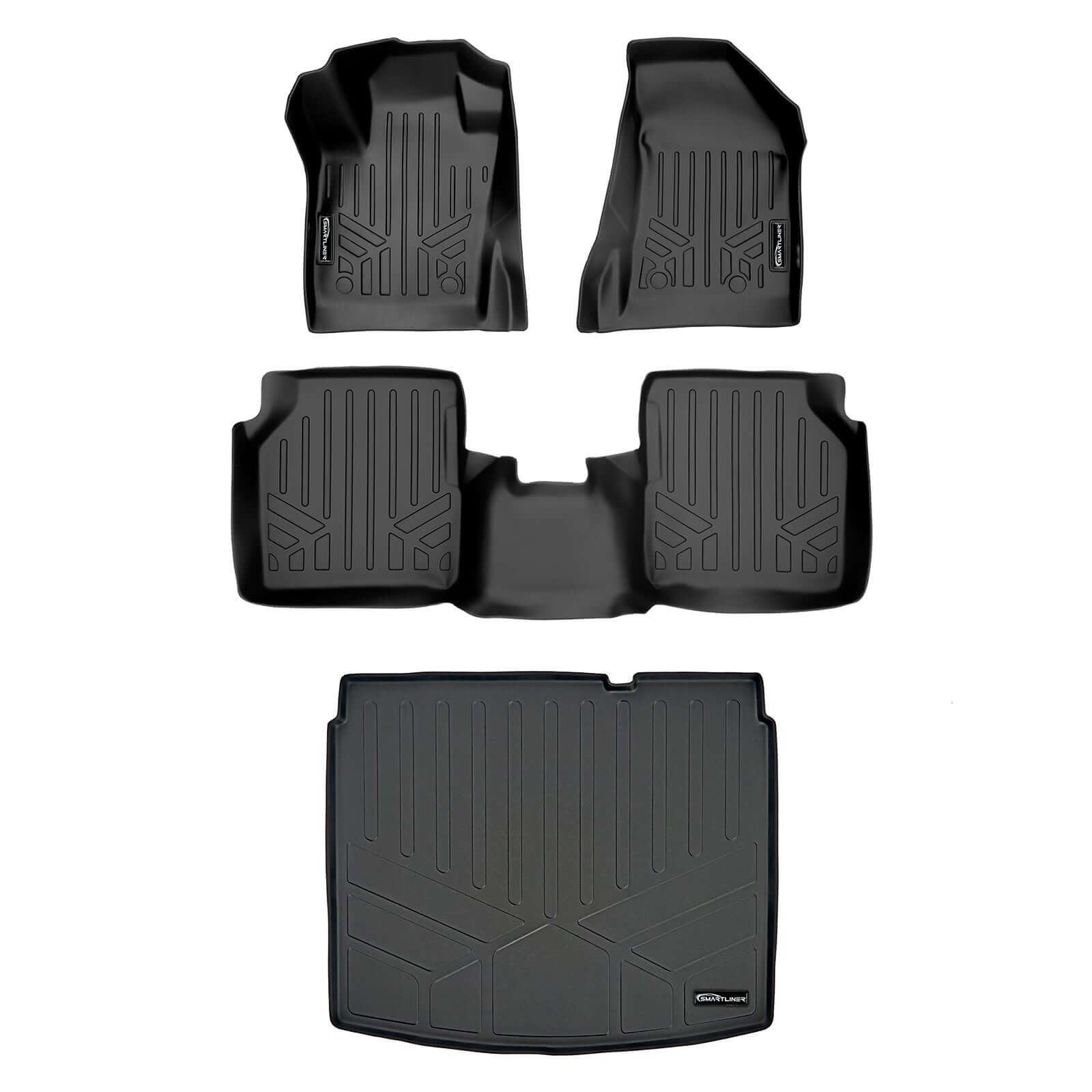 SMARTLINER Custom Fit Floor Liners For 2017-2026 Jeep Compass with Dual Driver Side Floor Hooks (New Body Style)