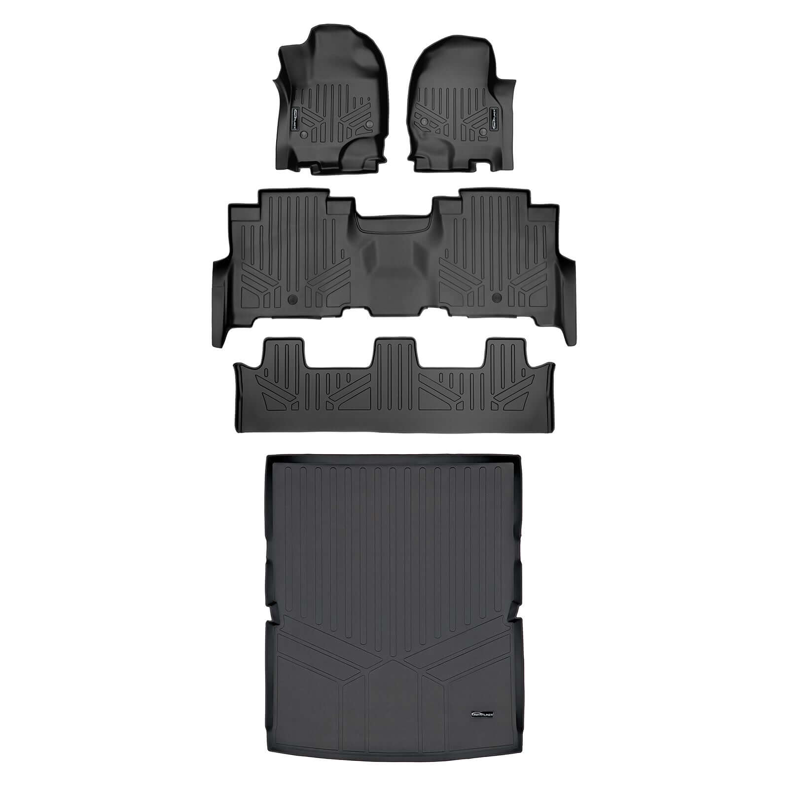 SMARTLINER Floor Liners for 2018-2024 Ford Expedition Max/Lincoln Navigator L ((2nd Row Bench))