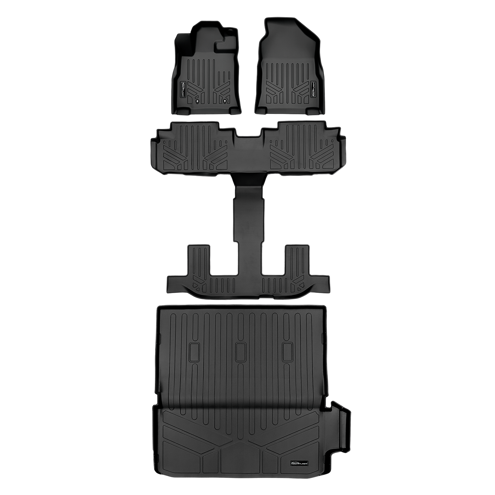 Smart Trim™ Floor Liners For 2019-2026 Subaru Ascent (2nd Row Bucket) and With Subwoofer in the Cargo Area