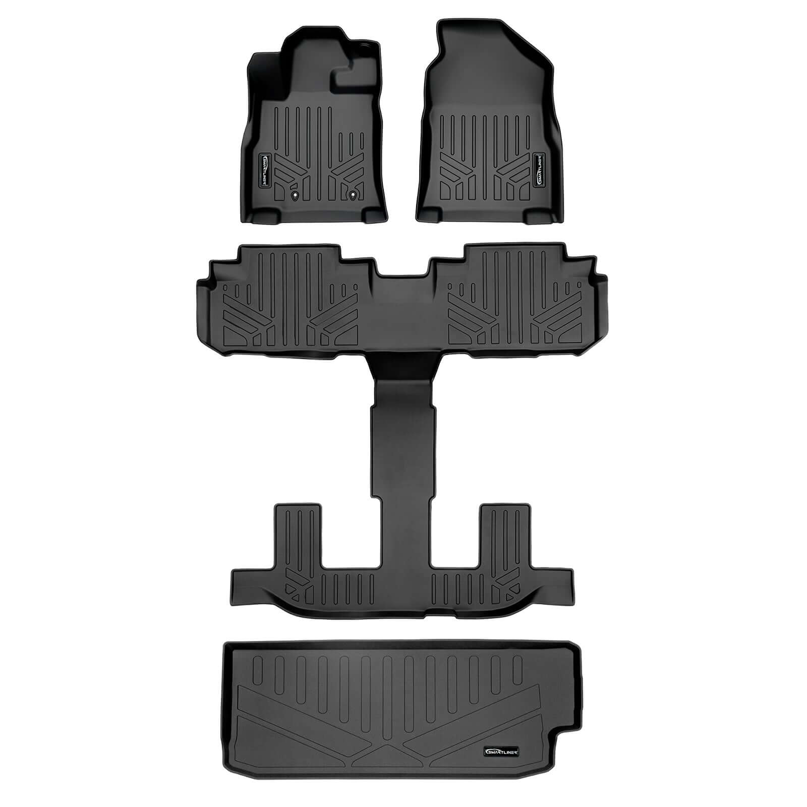 Smart Trim™ Floor Liners For 2019-2026 Subaru Ascent (2nd Row Bench) and With Subwoofer in the Cargo Area