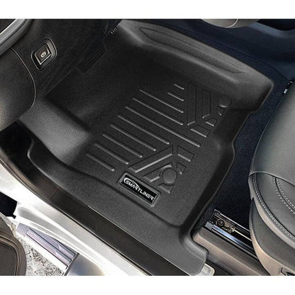 SMARTLINER Custom Fit Floor Liners For 2019-2026 GMC Sierra 1500 Double Cab with Carpet Flooring and 1st Row Bench Seat without OTH coverage (without 2nd Row Under Seat Storage)