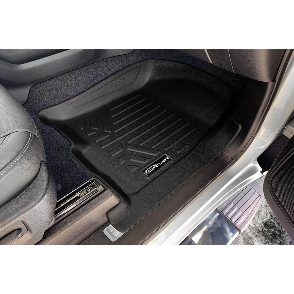 SmartCoverage™ Floor Liners For 2019-2026 Chevy Silverado 1500 Crew Cab (1st Row Bench) (No OTH) | Carpet | [No 2nd Row Storage]
