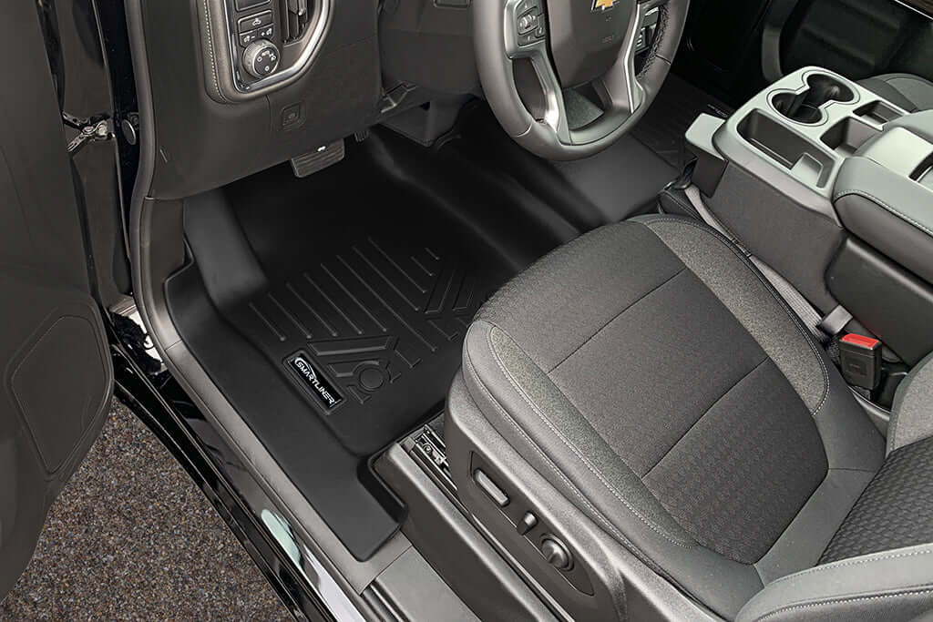 SMARTLINER Floor Liners for 2020-2026 Chevy Silverado 2500 HD | 3500 HD (Double Cab|Carpet|(1st Row Bench)|(OTH)|[No 2nd Row Storage]