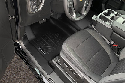 SMARTLINER Custom Fit Floor Liners For 2019-2026 Chevrolet Silverado 1500 Double Cab with Carpet Flooring and 1st Row Bench Seat and OTH Coverage (with 2nd Row Under Seat Storage)
