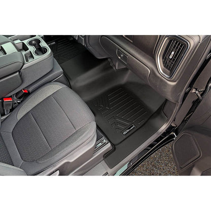 SmartCoverage™ Floor Liners For 2019-2026 Chevy Silverado 1500 Crew Cab (1st Row Bench) (OTH Coverage) | Carpet | [2nd Row Storage]