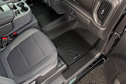 SMARTLINER Custom Fit Floor Liners For 2019-2026 Chevrolet Silverado 1500 Double Cab with Carpet Flooring and 1st Row Bench Seat and OTH Coverage (with 2nd Row Under Seat Storage)