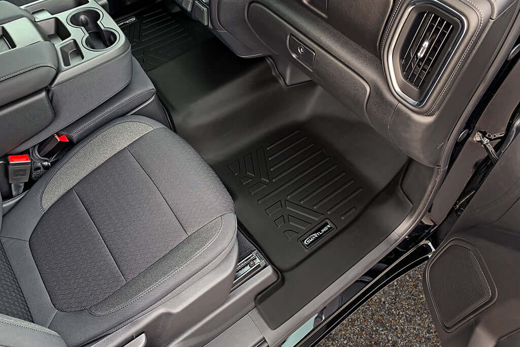 SMARTLINER Floor Liners for 2020-2025 Chevy Silverado 2500 HD | 3500 HD (Double Cab|Carpet|(1st Row Bench)|(OTH)|[2nd Row Storage]
