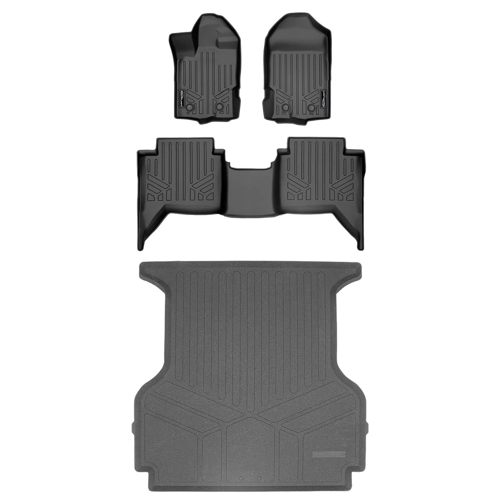 SmartCoverage™ Floor Liners For 2019-2023 Ford Ranger SuperCrew Cab (Carpet)