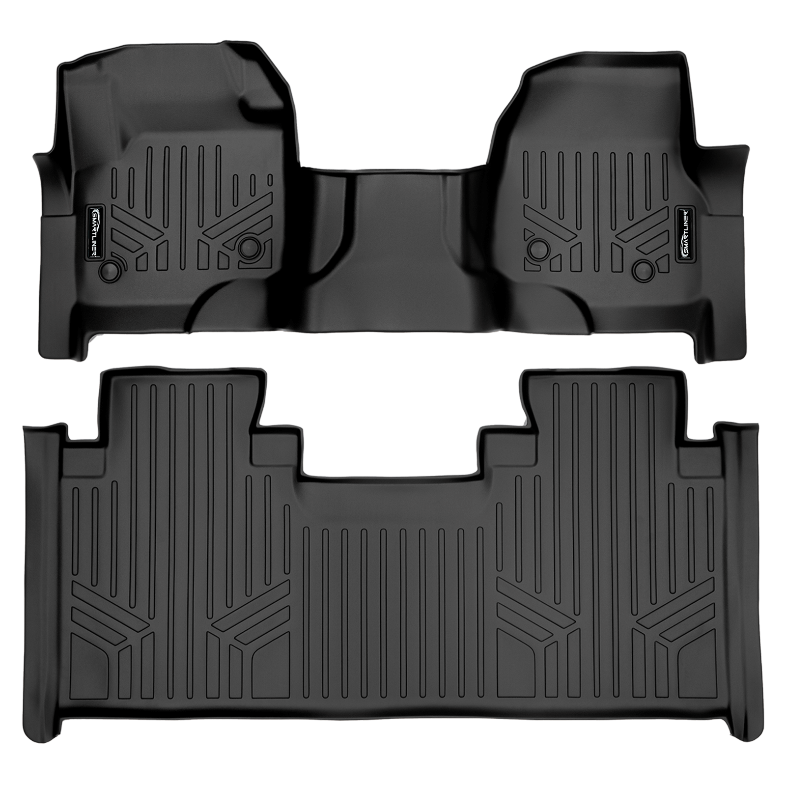 SMARTLINER Floor Liners for 2017-2026 Ford Super Duty Crew | Vinyl | With full first row coverage