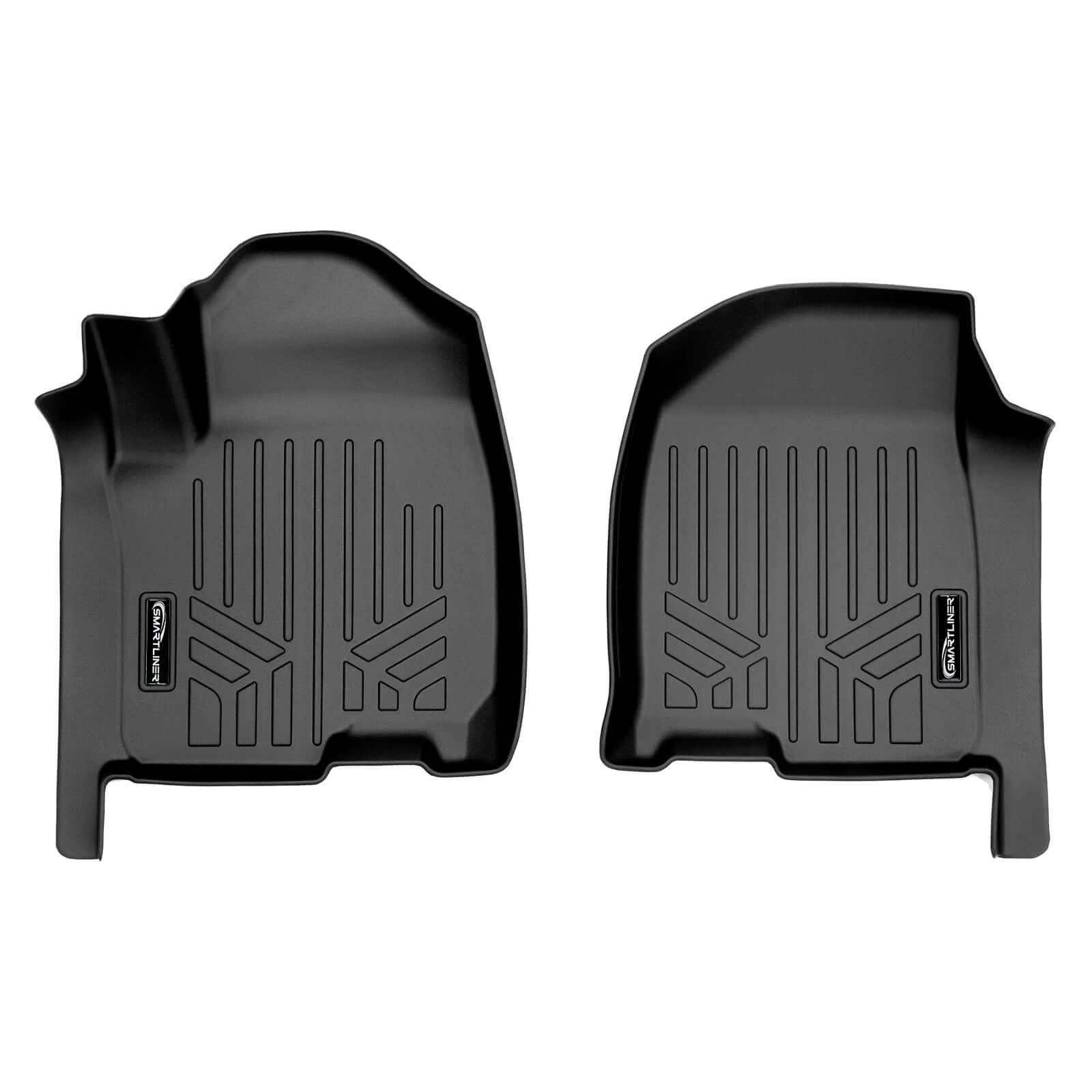 SMARTLINER Custom Fit Floor Liners For 2019-2026 GMC Sierra 1500 Double Cab With 1st Row Bench Seat (No OTH Coverage) & Vinyl Flooring