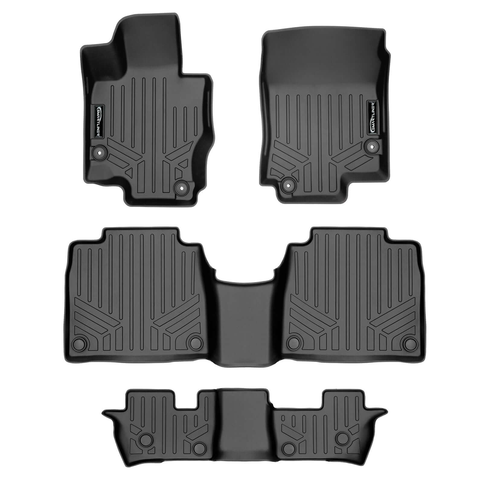 SMARTLINER Floor Liners for 2020-2024 Mercedes-Benz GLS-Class 7 Passenger (2nd Row Bench)