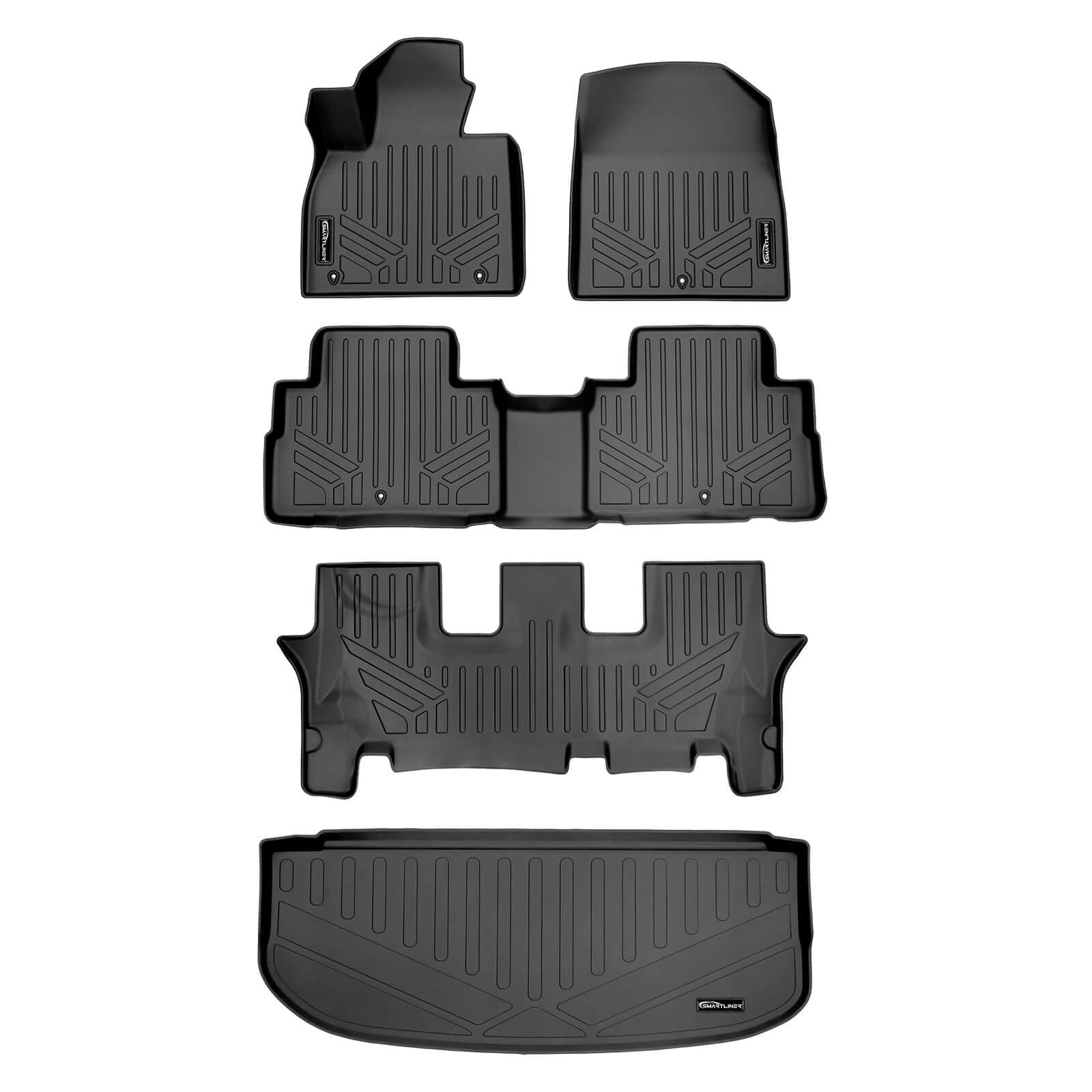 SMARTLINER Floor Liners for 2020-2025 Hyundai Palisade (2nd Row Bucket) With Center Console