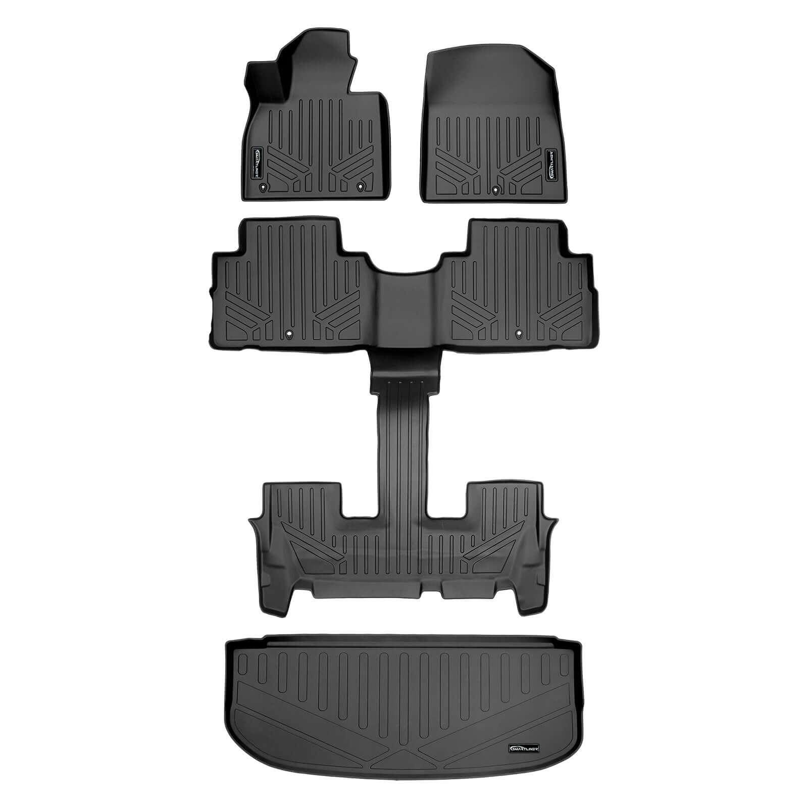 SMARTLINER Floor Liners for 2020-2025 Hyundai Palisade with 2nd Row Bench