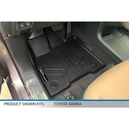 SMARTLINER Custom Fit Floor Liners For 2021-2026 Toyota Sienna with 2nd Row Bucket Seats and Spare Tire