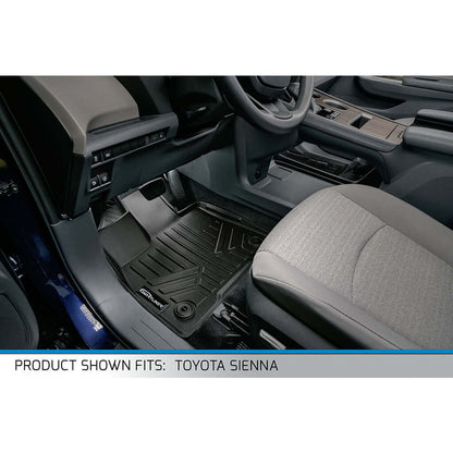 SMARTLINER Custom Fit Floor Liners For 2021-2026 Toyota Sienna with 2nd Row Bench Seat no Spare Tire