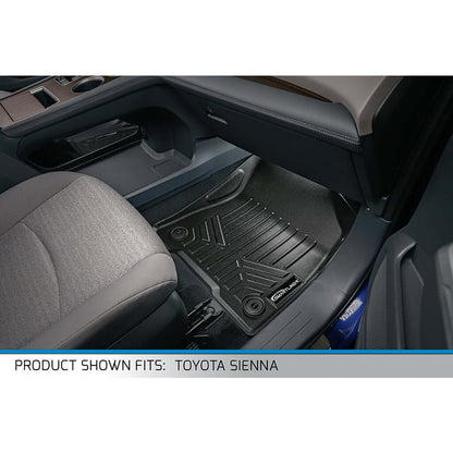 SMARTLINER Custom Fit Floor Liners For 2021-2026 Toyota Sienna with 2nd Row Bench Seat no Spare Tire