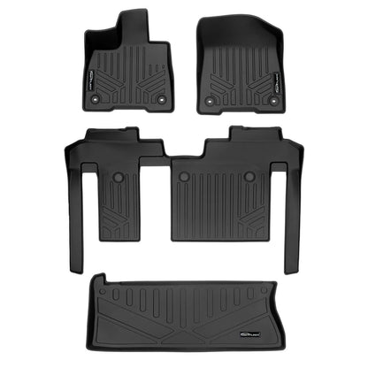 SMARTLINER Custom Fit Floor Liners For 2021-2026 Toyota Sienna with 2nd Row Bench Seat