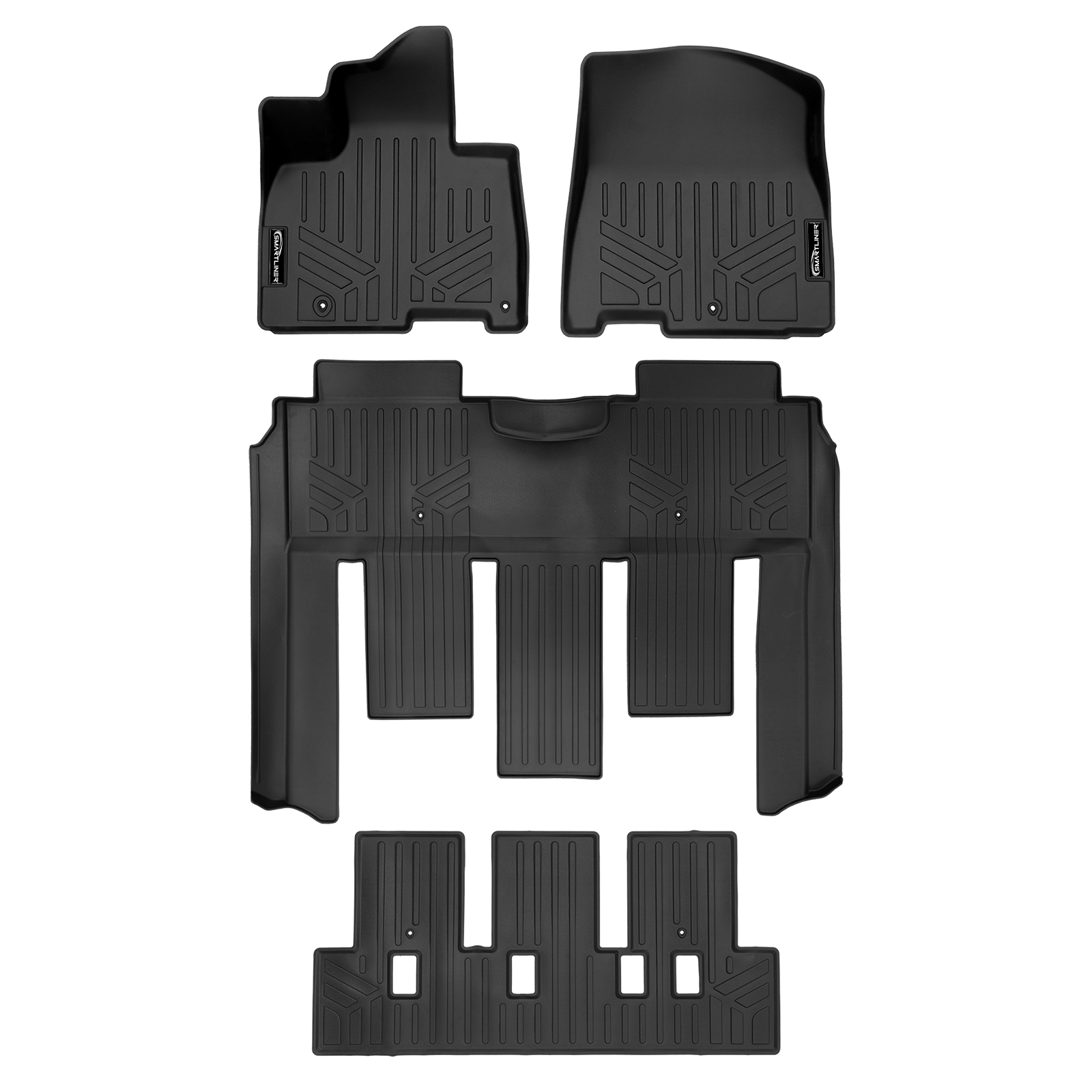 SMARTLINER Floor Liners for 2022-2026 Kia Carnival (7 Passenger Models With 2nd Row VIP Seats)