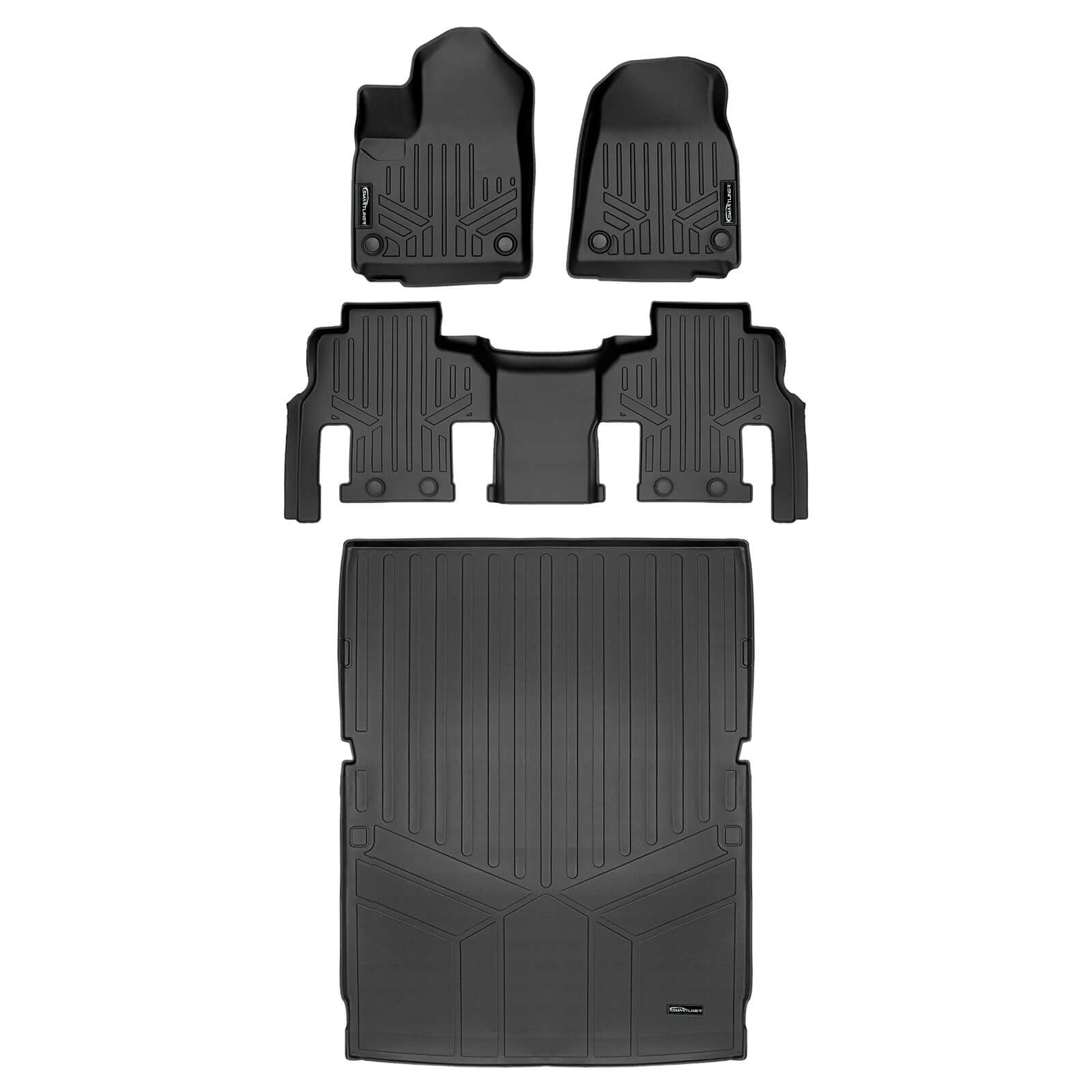 SMARTLINER Floor Liners for 2023-2025 Jeep Wagoneer L (8 Passenger Model)