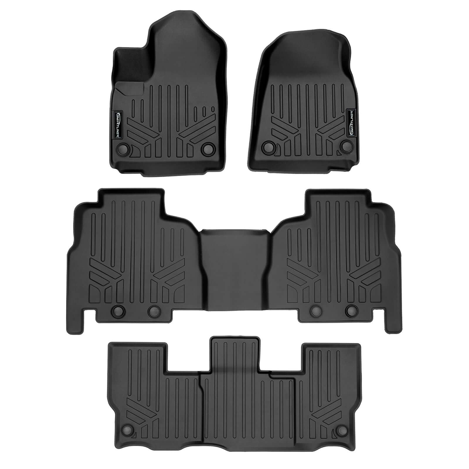 SMARTLINER Floor Liners for 2022-2025 Jeep Wagoneer (8 Passenger Model)