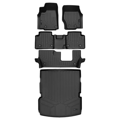 SMARTLINER Floor Liners for 2021-2026 Jeep Grand Cherokee L w/ 2nd Row Bench Seat (No subwoofer)