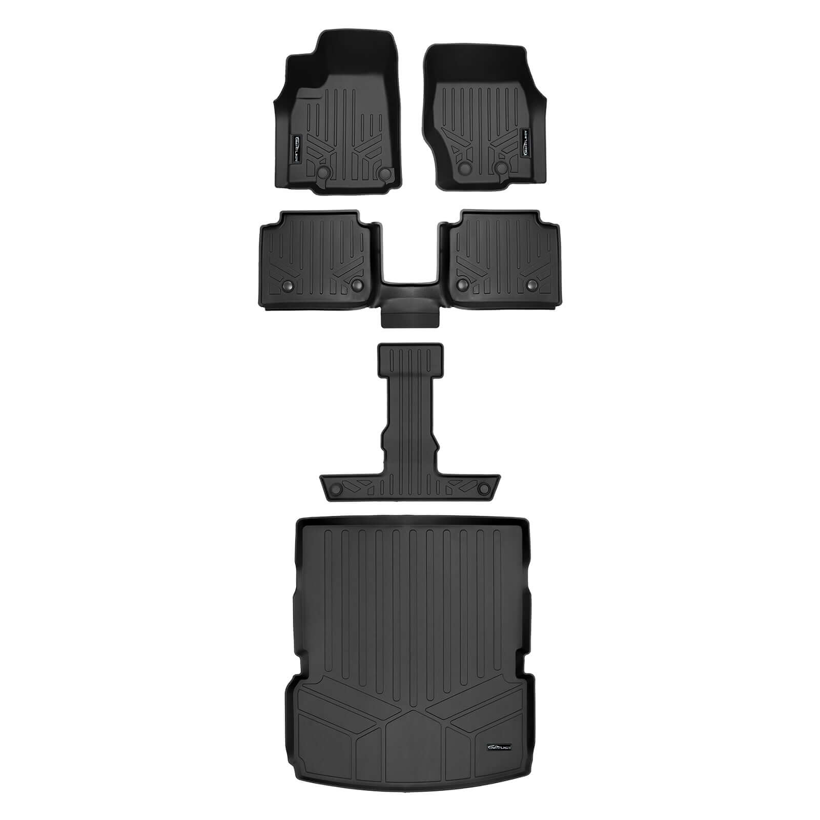 SMARTLINER Floor Liners for 2021-2026 Jeep Grand Cherokee L (2nd Row Bucket) With Center Console (No subwoofer)