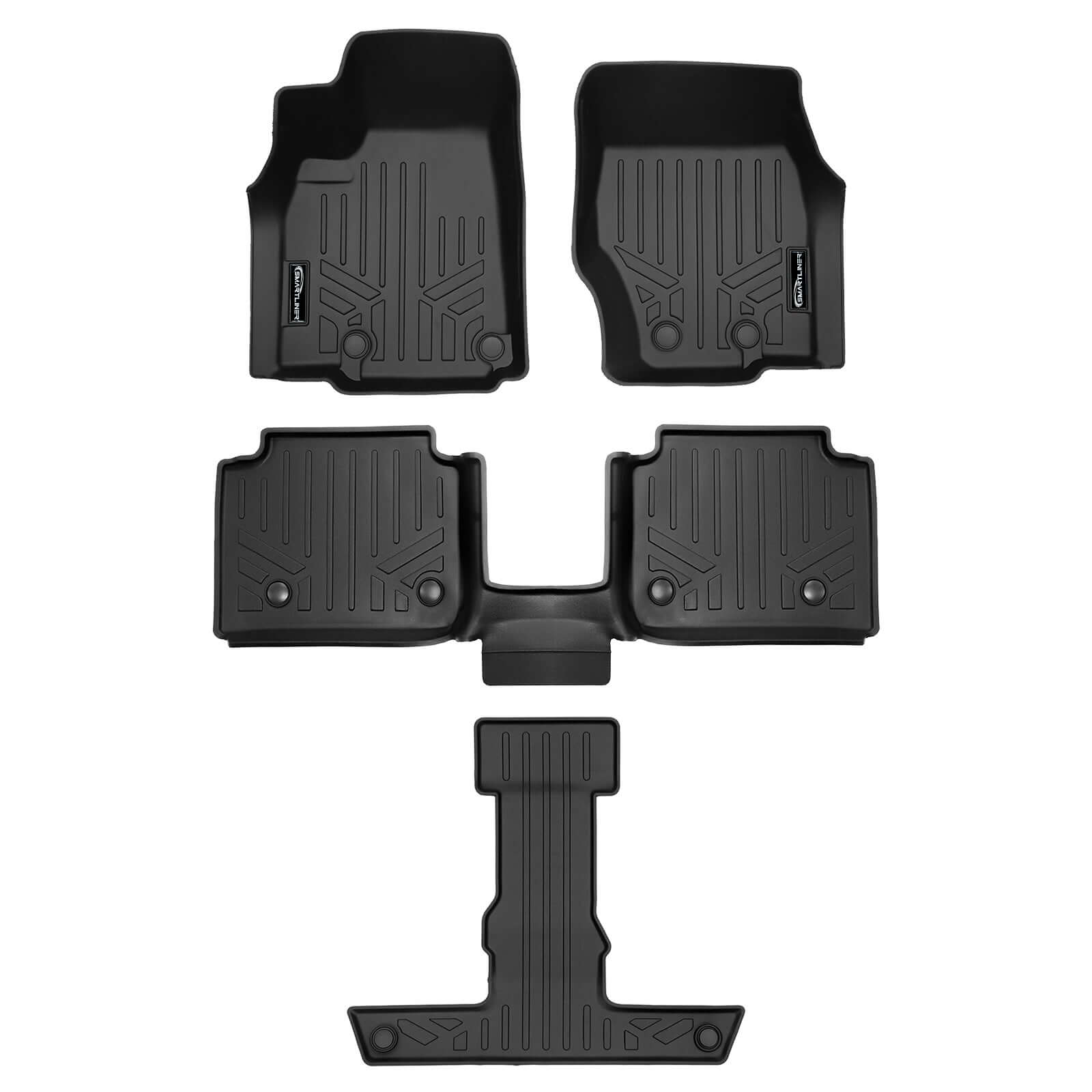 SMARTLINER Floor Liners for 2021-2026 Jeep Grand Cherokee L (2nd Row Bucket) With Center Console (No subwoofer)