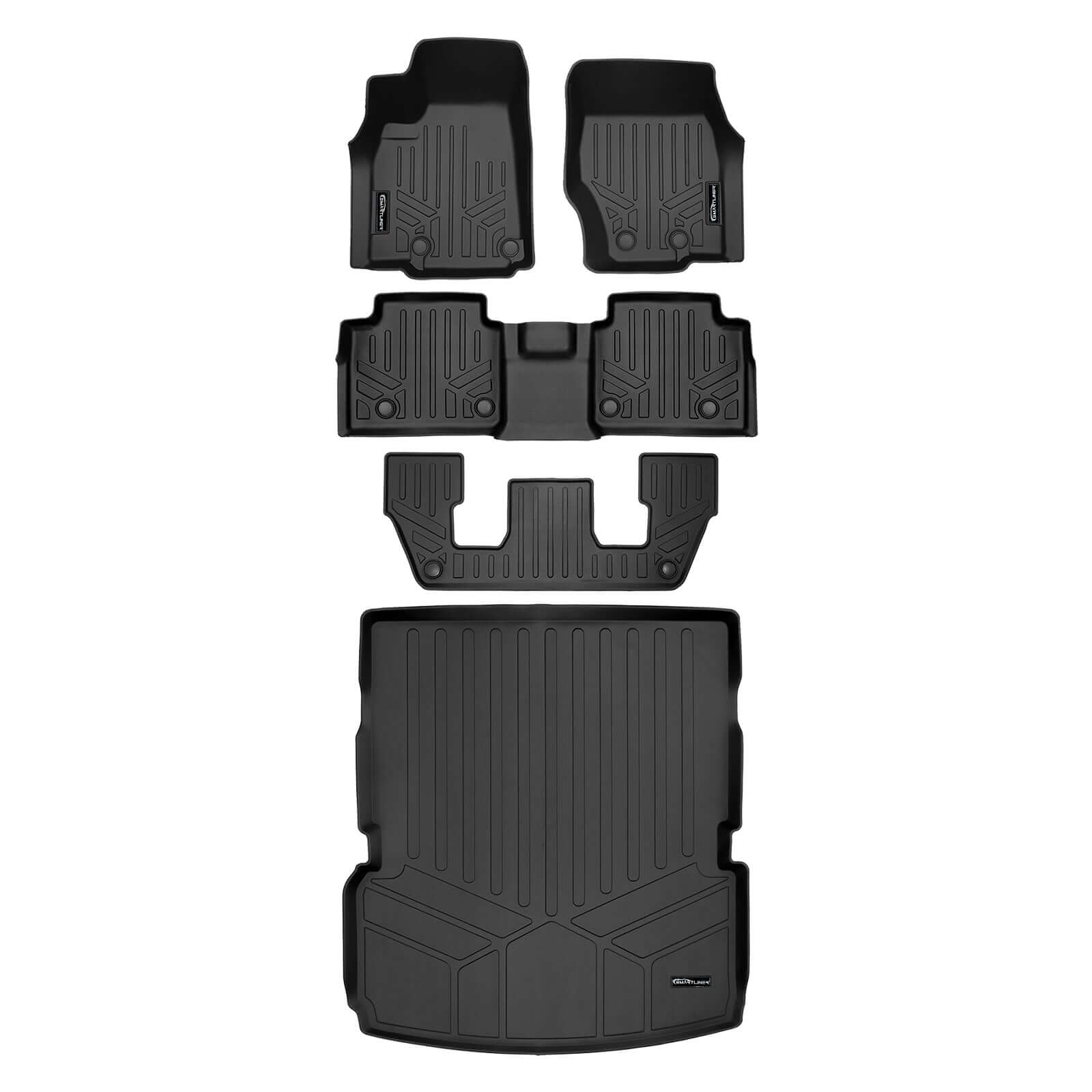 SMARTLINER Floor Liners for 2021-2026 Jeep Grand Cherokee L w/ 2nd Row Bucket Seats and center console