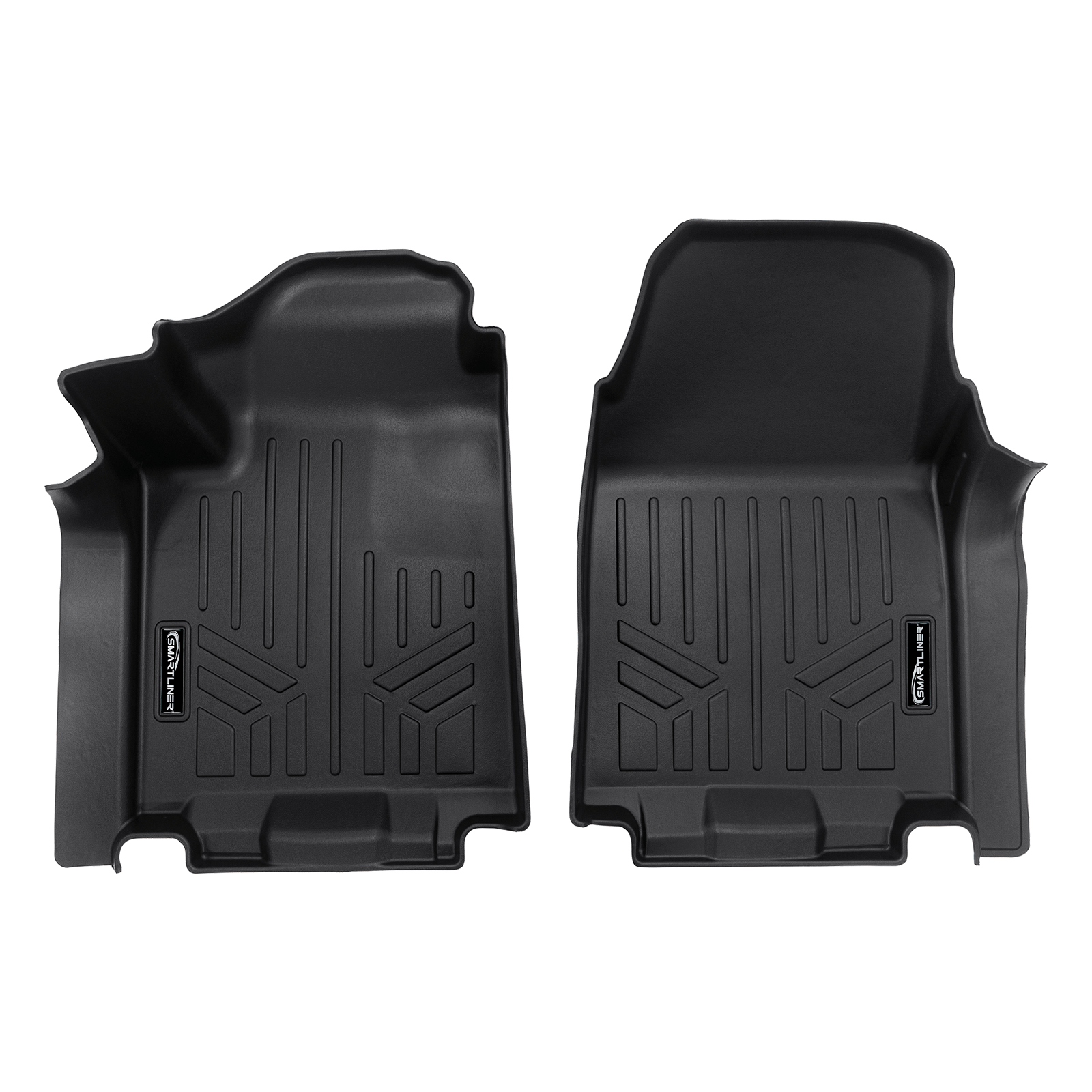 SMARTLINER Floor Liners for 2024 Chevy Silverado EV Fits Vinyl floor Bucket Seat models, 3WR (Work Truck Trim)
