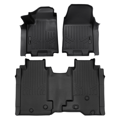 SMARTLINER Floor Liners for 2024 Chevy Silverado EV Fits Vinyl floor Bucket Seat models, 3WR (Work Truck Trim)