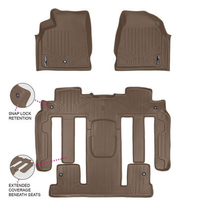 SMARTLINER Floor Liners for 2009-2010 Chevrolet Traverse (2nd Row Bucket)