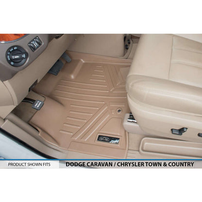 Smart Trim™ Floor Liners For 2013-2020 Dodge Grand Caravan (2nd Row Bucket) (1st Row Console)