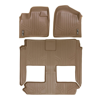 Smart Trim™ Floor Liners For 2013-2020 Dodge Grand Caravan (2nd Row Bucket) (1st Row Console)