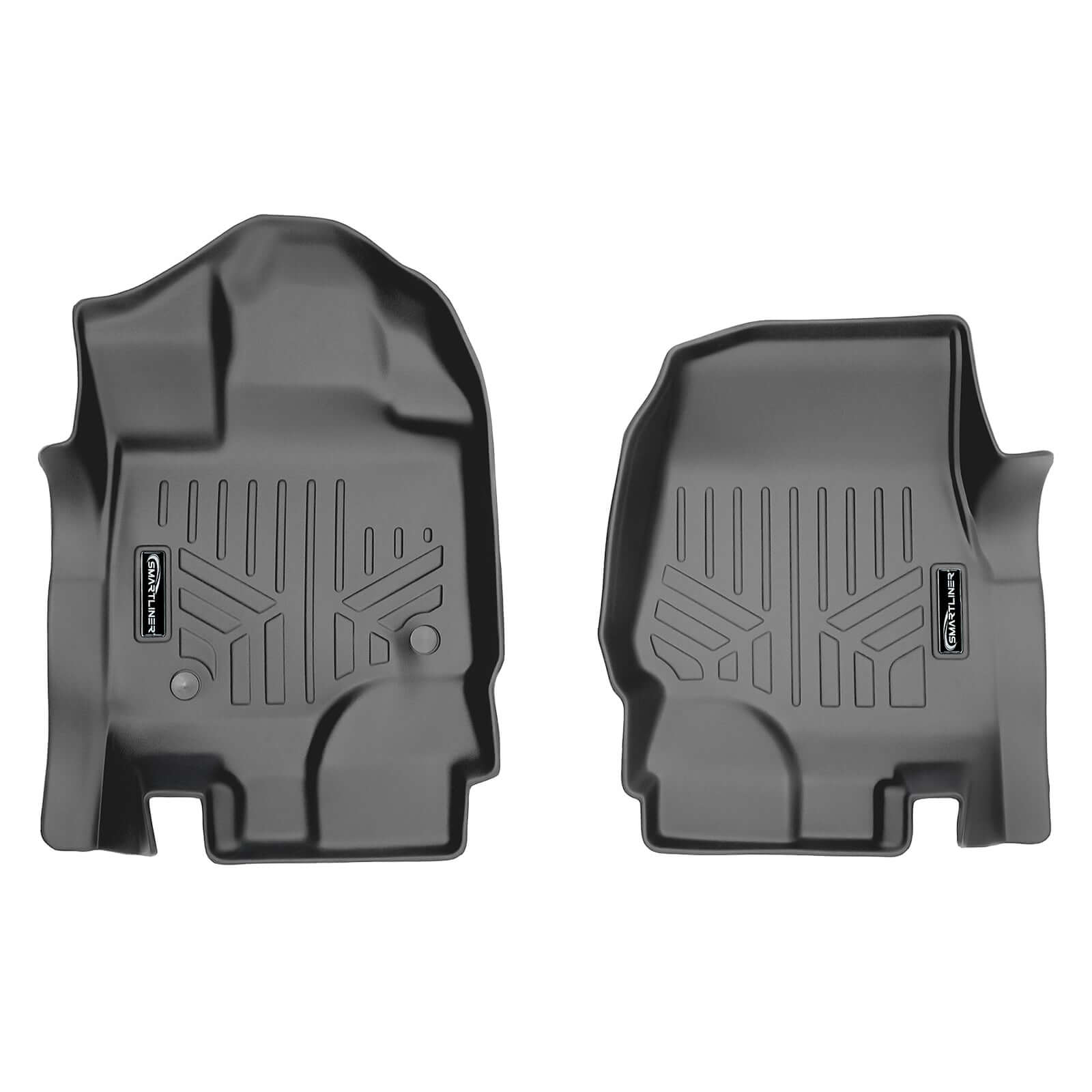 SmartCoverage™ Floor Liners For 2015-2026 Ford F-150 (1st Row Bucket) & OEM 2nd Row Under Seat Storage (Vinyl)