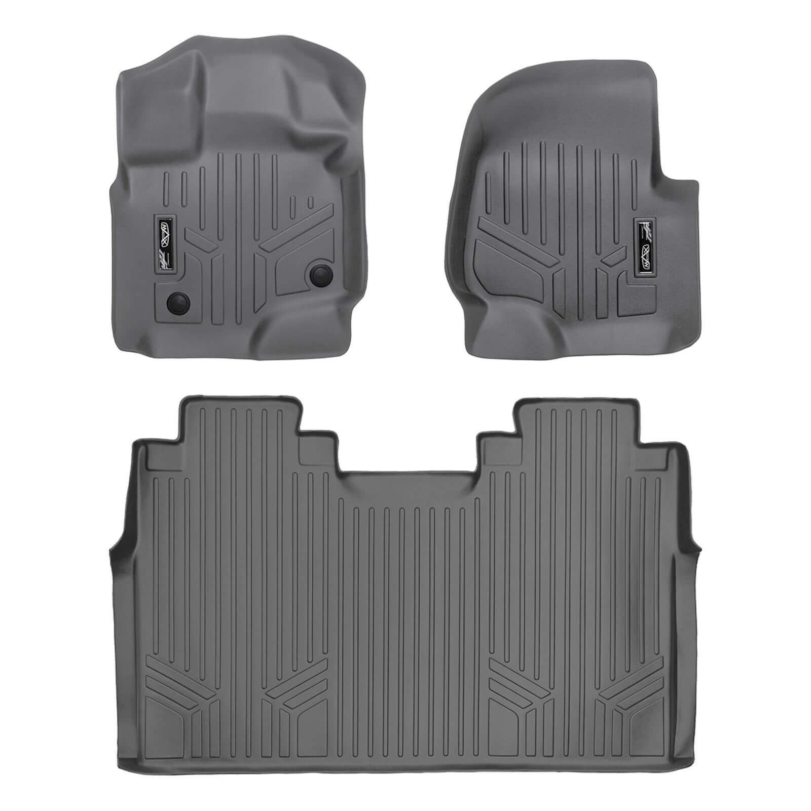 SMARTLINER Floor Liners for 2022-2025 Ford F-150 Lightning 2nd Row Bench seat without under seat fold-flat storage