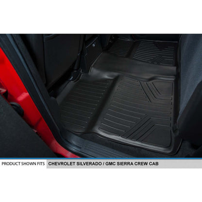 Smart Trim™ Floor Liners For 2007-2013 Silverado/Sierra 1500 Crew Cab - 2007-2014 2500/3500 HD Crew Cab