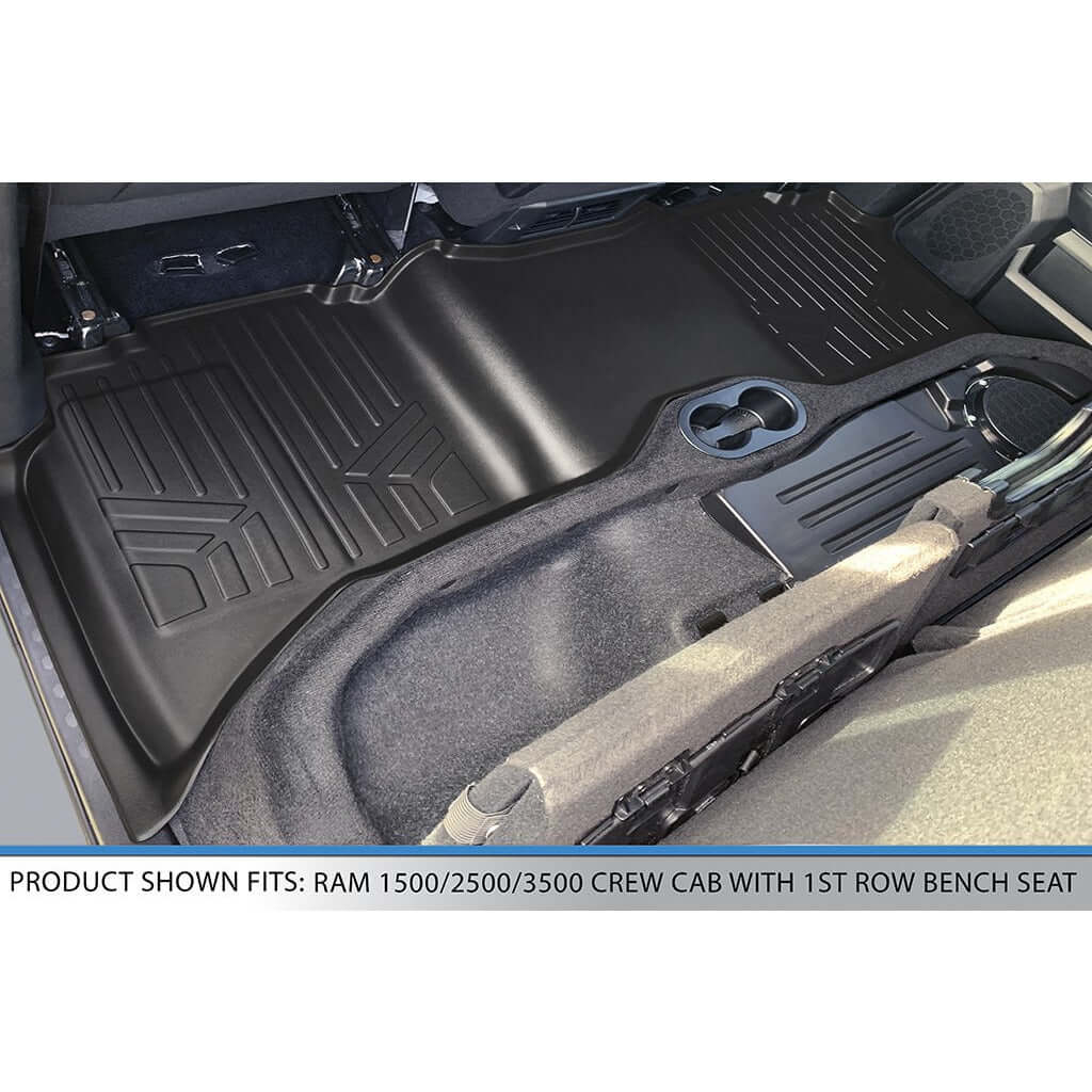 SMARTLINER Floor Liners for 2009-2012 Dodge Ram 1500 / 2010-2012 2500/3500 Crew Cab (4 Full Size Doors)