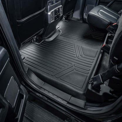 SMARTLINER Floor Liners for 2022-2025 Ford F-150 Lightning Only fits with 2nd Row Bucket seats without under seat fold-flat storage