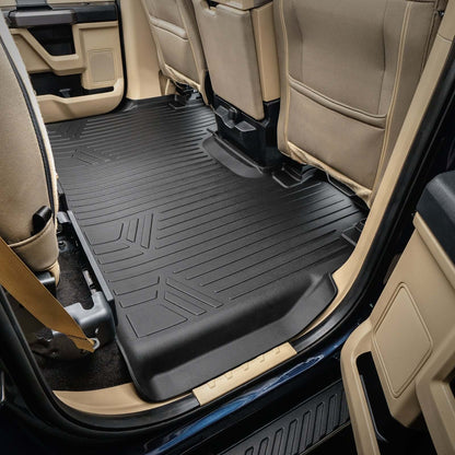 SMARTLINER Floor Liners for 2022-2025 Ford F-150 Lightning 2nd Row Bench seat without under seat fold-flat storage